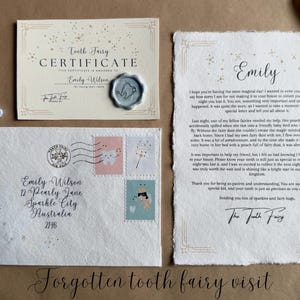 Tooth Fairy letter - for when the tooth fairy forgot to come | apology letter after lost tooth