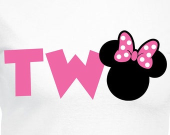 Minnie 2nd Birthday Cut Files | Cricut | Silhouette Cameo | Svg Cut Files | Digital Files | PDF | Eps | DXF | PnG | Mouse