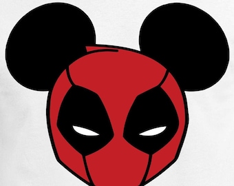 Archivos de corte digitales inspirados en Mickey y Deadpool / Cricut / Silhouette Cameo / Archivos de corte SVG / Archivos digitales / PDF / Eps / DXF / PNG / Superhéroe
