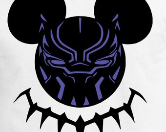 Mickey Black Panther Digital Cut Files | Cricut | Silhouette Cameo | Svg Cut Files | Digital Files | PDF | Eps | DXF | PnG | Superhero