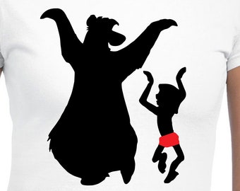 Mowgli And Baloo Cut Files | Cricut | Silhouette Cameo | Svg Cut Files | Digital Files | PDF | Eps | DXF | PnG | The Jungle Book