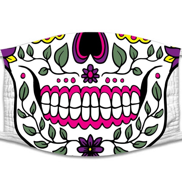 Sugar Skull Mask Cut Files | Cricut | Silhouette Cameo | Svg Cut Files | Digital Files | PDF | Eps | DXF | PnG | Dia de Los Muertos