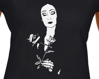 Fichiers coupés inspirés de Morticia Addams | Cricut | Camée Silhouette | Fichiers Svg | PDF | Eps | DXF | PNG | L'inspiration de la famille Addams
