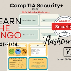CompTIA Security+ Flashcard e domande pratiche SY0-701 Preparazione all'esame di studio Download istantaneo
