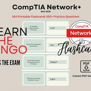 CompTIA Netzwerk+ N10-009 Lernkarten und Übungstest - sofort herunterladbare PDF-Datei