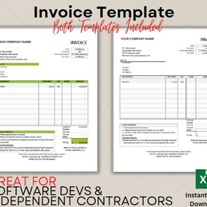 Rechnung für Software-Ingenieur - Verkäufe von Dienstleistungen - Sofortdownload