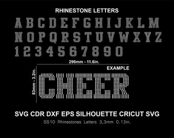 Ss10 Rhinestone Font - Etsy