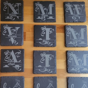 Set of 4 Slate Custom Coasters