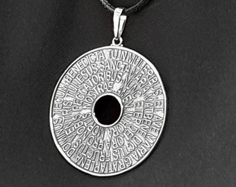 Orthodoxe Grand pendentif rond Pendentif amulette orthodoxe Saint Maria Collier pour femmes boho argent Cadeau pour femme chrétienne