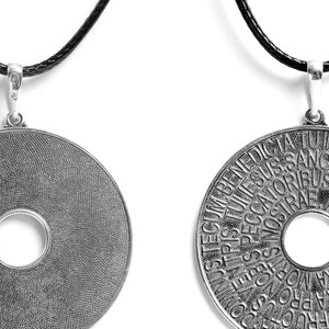 Orthodox Large round pendant Orthodox amulet pendant Saint Maria Necklace for women boho silver Gift for Christian woman image 9