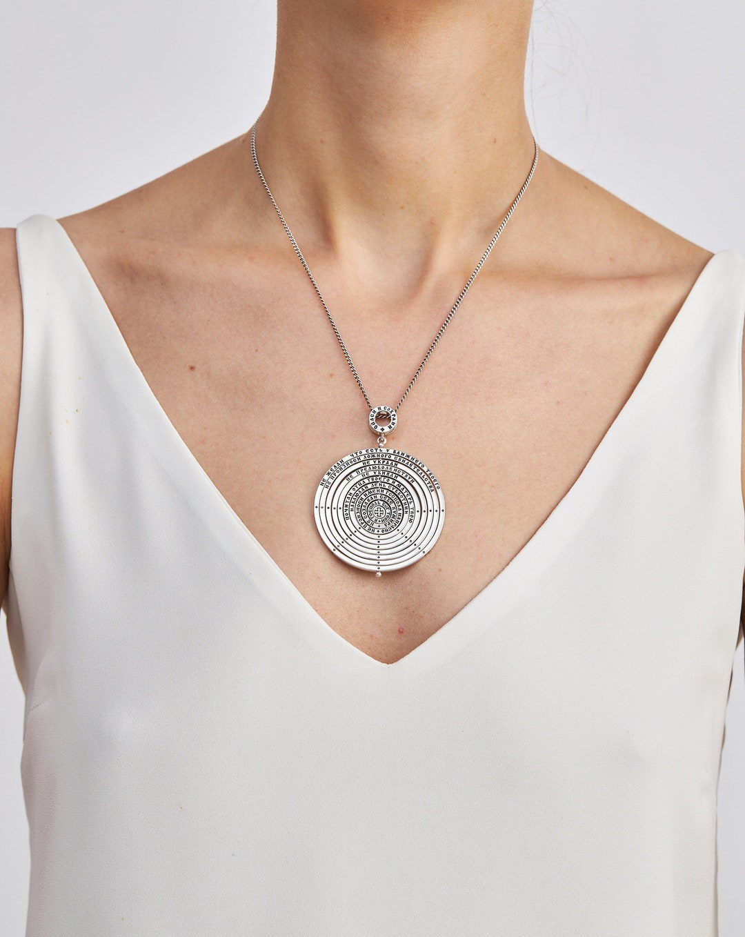 Christian Locket Ten Commandments Pendant Russian Orthodox Etsy