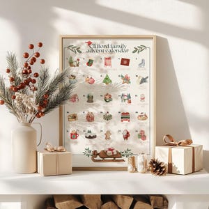 Printable Family Christmas Advent Calendar - Activity advent Calendar