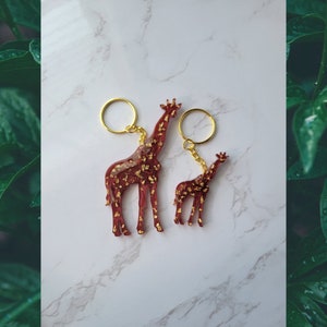 Giraffe Schlüsselanhänger, Rot, Schlüsselanhänger, Schlüsselanhänger, Schlüsselanhänger, Tier Schlüsselanhänger