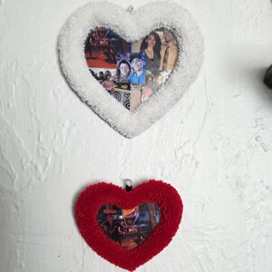 Picture Frame: Red Heart Shape, Personalized Photo Frame image 4