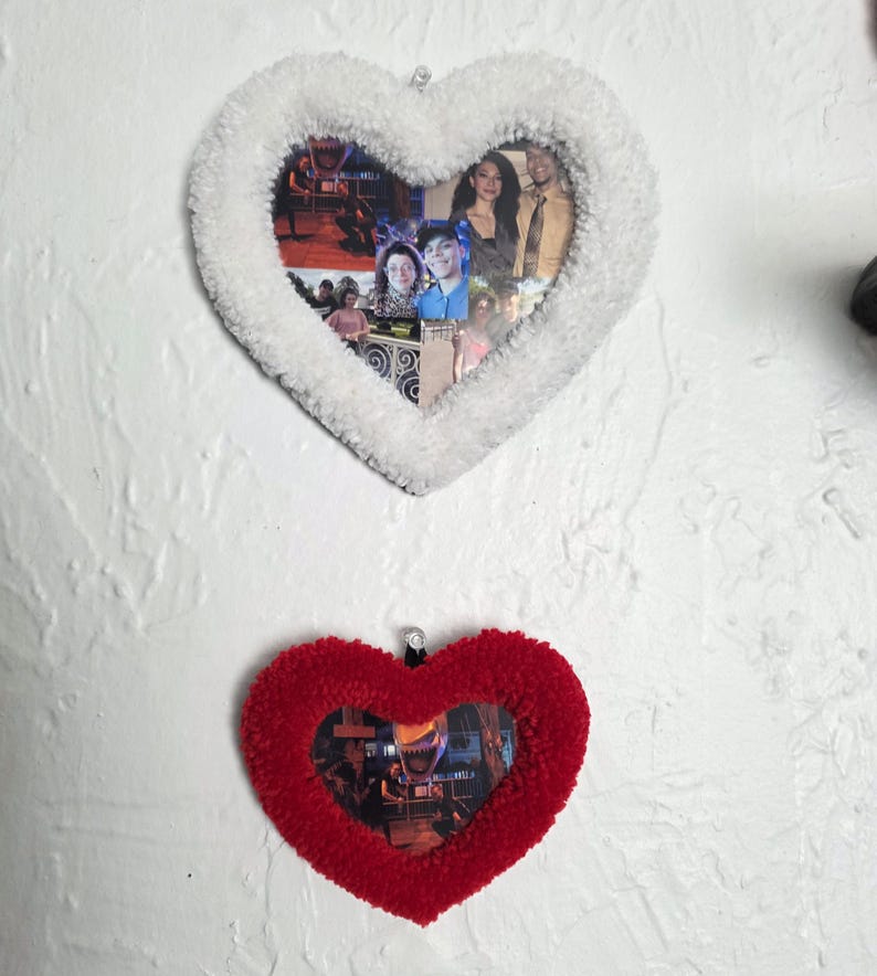 Picture Frame: Red Heart Shape, Personalized Photo Frame image 4