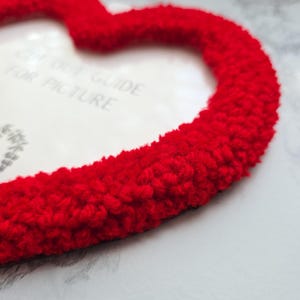 Picture Frame: Red Heart Shape, Personalized Photo Frame image 8
