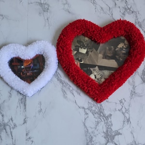 Picture Frame: Red Heart Shape, Personalized Photo Frame image 3