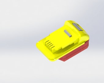 Adaptador de bateria Milwaukee M18 para máquinas Dewalt XR | arquivo 3D