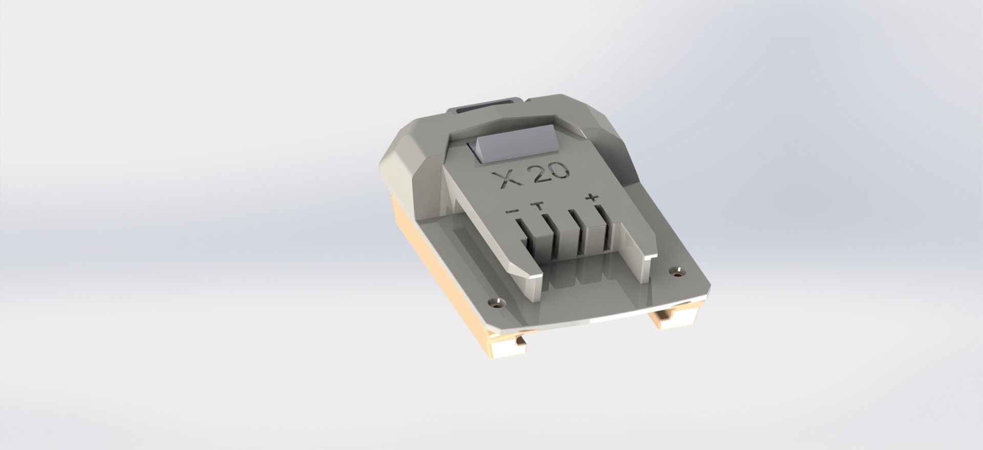 Adaptador batería Ferm 20v AX a máquinas Parkside x20 / archivo 3D