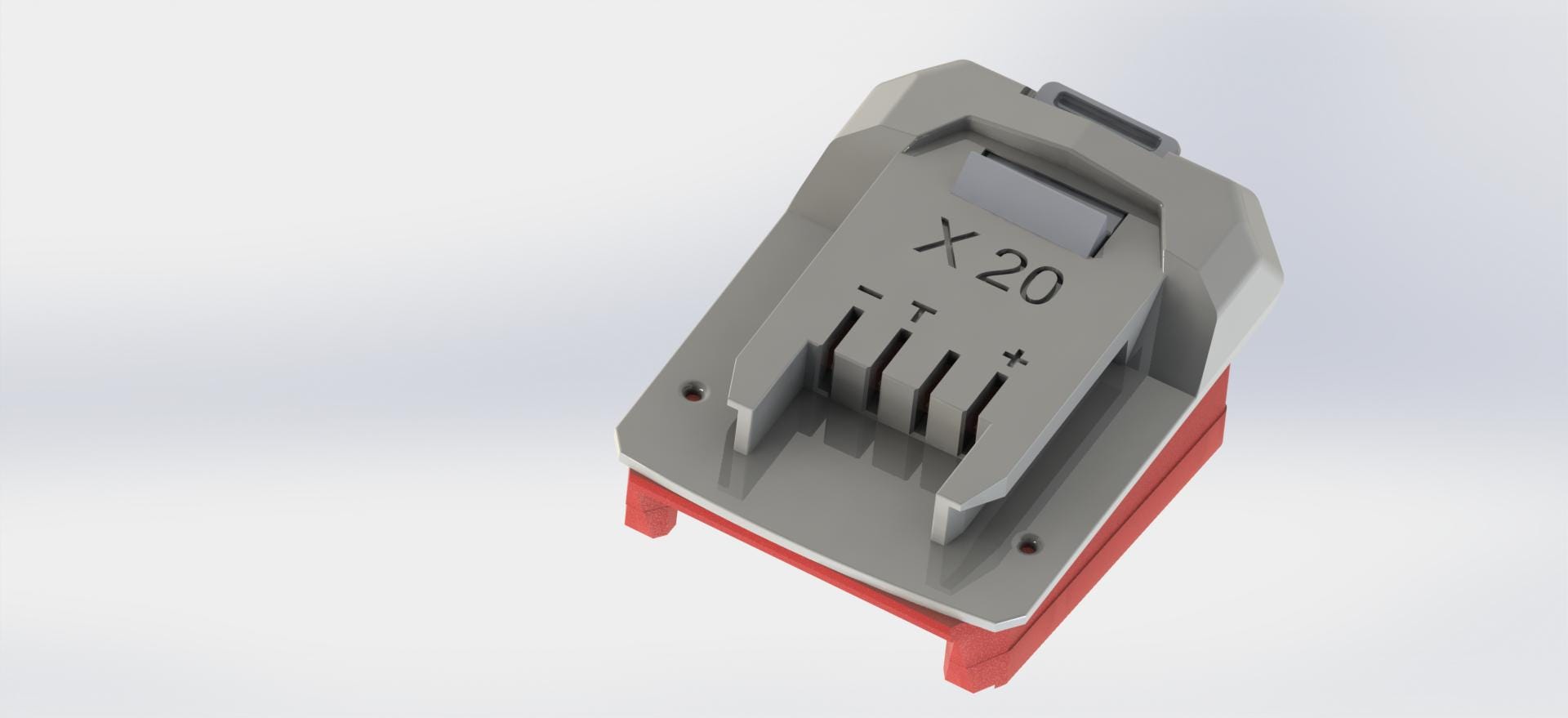 Adaptador batería Milwaukee M18 a máquinas Parkside X20 / archivo 3D