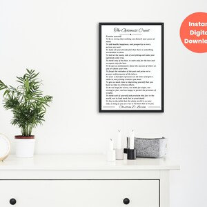 The Optimist Creed Promise Yourself by Christian D. Larson ...