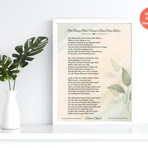 Things Haven&#39;t Been Done Before Edgar Guest Printable Quote Motivational Wall Art, Inspirational Downloadable Poem, Digital Softness Print