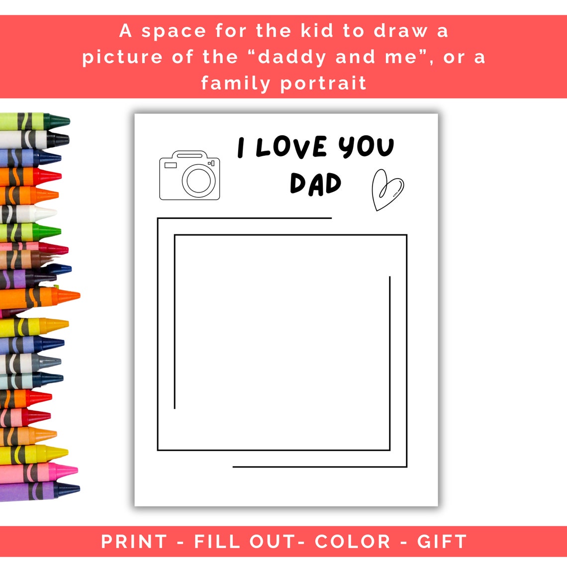 All About My Dad Questionnaire Coloring Page, Printable Father's Day ...