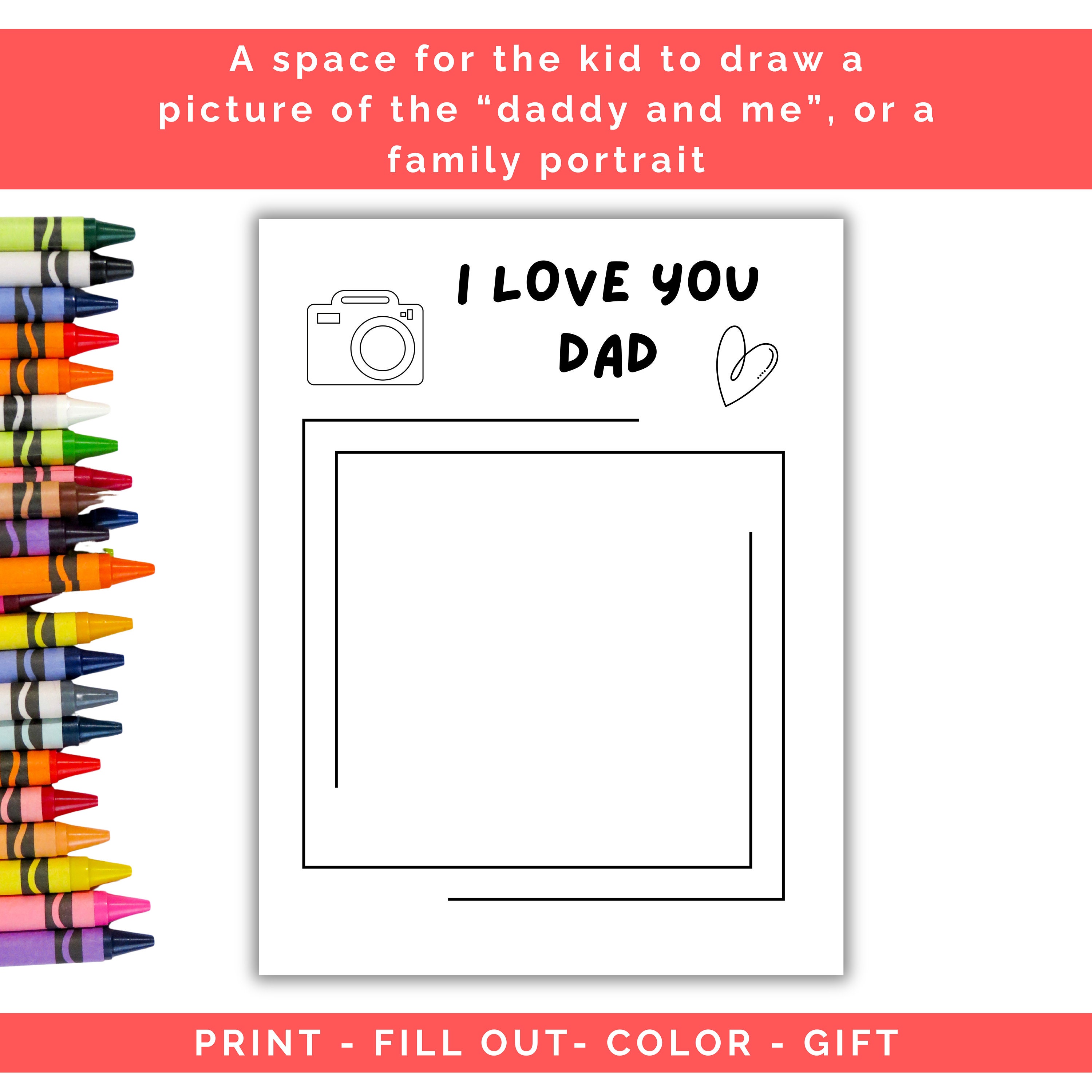 All About My Dad Questionnaire Coloring Page, Printable Father's Day ...
