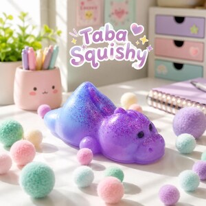 Drache Taba Squishy mit Duft, Handgemacht, Stressball, Marshmallow, Zuckerwatte, Jelly Bean, Fidget, Stressabbau, Zuckertüte, Einschulung