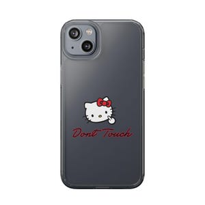 Hello Kitty Inspired Dont Touch phone case | Clear Case image 17