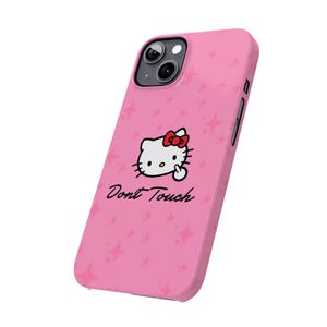 Hello Kitty Dont Touch Slim Phone Case | Pink Sparkle image 18