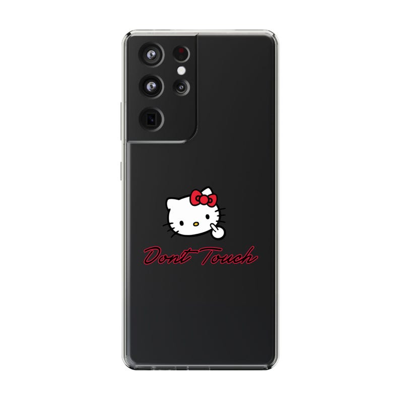 Hello Kitty Inspired Dont Touch phone case | Clear Case image 7