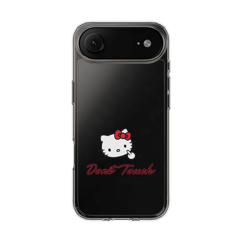 Hello Kitty Inspired Dont Touch phone case | Clear Case image 20