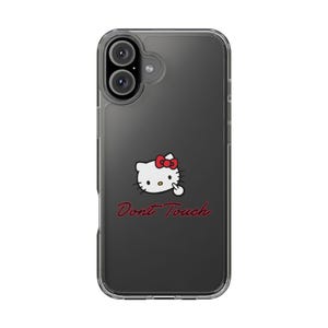 Hello Kitty Inspired Dont Touch phone case | Clear Case image 9