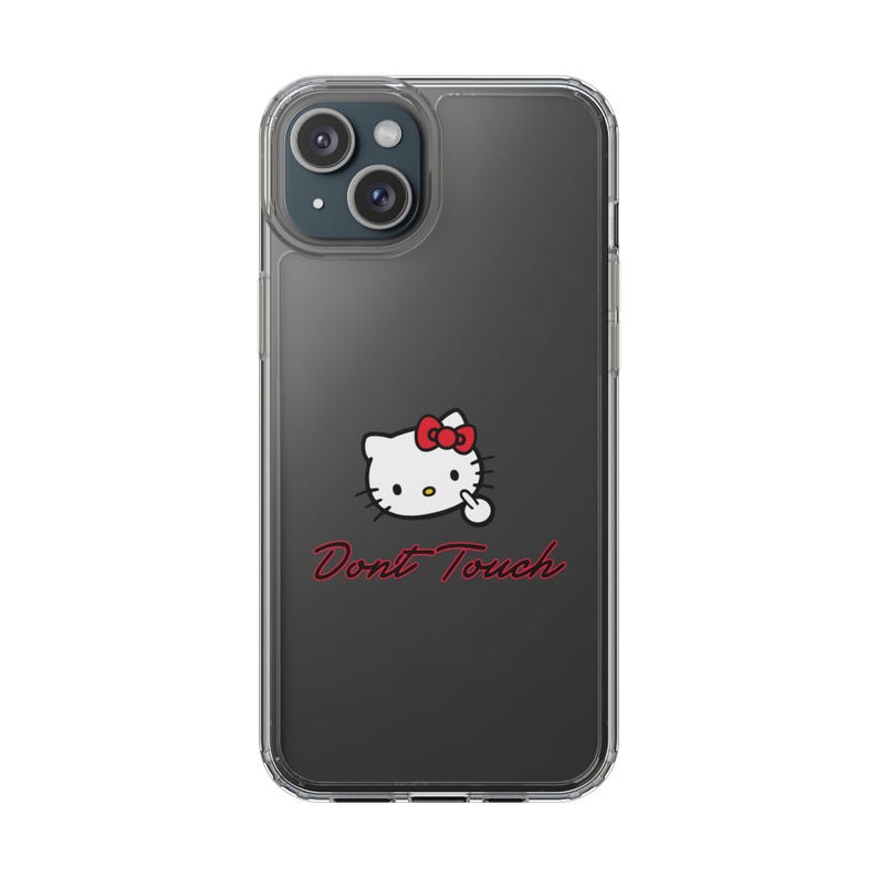 Hello Kitty Inspired Dont Touch phone case | Clear Case image 13
