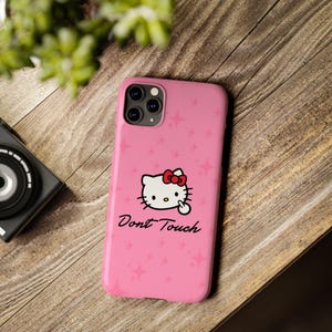 Hello Kitty Dont Touch Slim Phone Case | Pink Sparkle image 14
