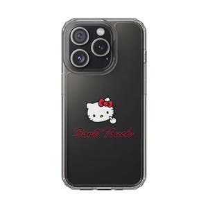Hello Kitty Inspired Dont Touch phone case | Clear Case image 12