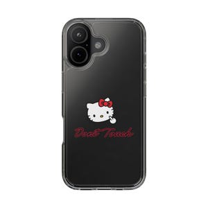 Hello Kitty Inspired Dont Touch phone case | Clear Case image 19