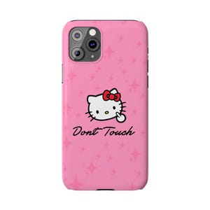 Hello Kitty Dont Touch Slim Phone Case | Pink Sparkle image 7
