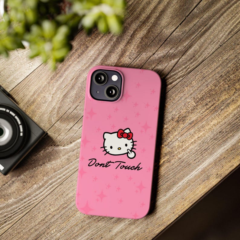 Hello Kitty Dont Touch Slim Phone Case | Pink Sparkle image 19