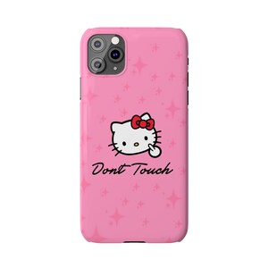 Hello Kitty Dont Touch Slim Phone Case | Pink Sparkle image 12