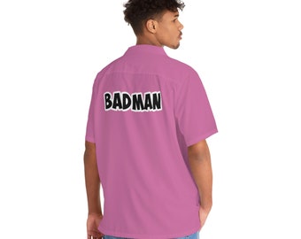 Vegeta BADMAN Pink Custom Design Anime Men's Hawaiian Shirt DBZ