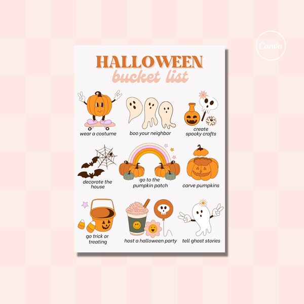 Halloween Bucket List, Kids Halloween Fun, Fall Bucket List, Halloween Kids Bucket List, Halloween Kids Printable, Kids Spooky Printable