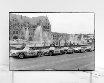 1956-1963 St. Louis Corvette Plant Photo Print, Timeless Car Photography, Corvette Collector's Poster Print, Nostalgic Garage Wall Decor,