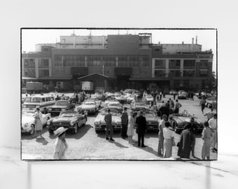 Rare Photograph of the St. Louis Corvette Plant from 1956-1963, Corvette Lover Gift, Black & White Classic Old School Corvette Wall Decor