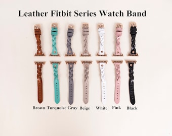 Leather Fitbit Charge 6 & 5 Band, Fitbit Charge 4 Band, Fitbit Versa 4 3 2 1/SENSE Watch Band, Inspire 1-2 Watch Band, Fitbit Series Armband