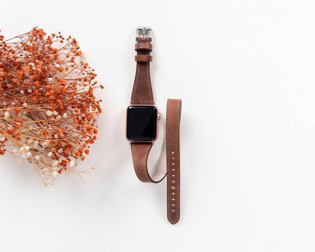 Personalized Leather Apple Watch Band 38mm 40mm 41mm 42mm Etsy
