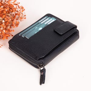 Billetera de cuero personalizada, billetera con tarjetero, billetera con grabado, billetera de cuero con ranuras para tarjetas personalizadas, billetera para mujer/hombre, la mejor billetera para regalar
