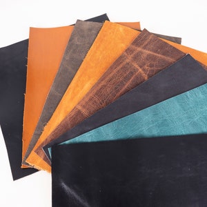 Leather Pieces, Vintage Leather Craft Material, Leather Pieces for Handmade Art, 1.6mm Thickness Supply for Leather Craft