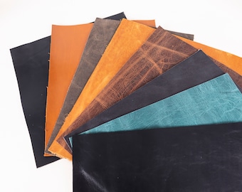 Vintage Leather Pieces, 1.6mm Craft Material, Handmade Art Supply